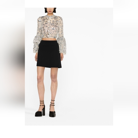 Self-Portrait Champagne Sequinned Top - Picture 8 of 9